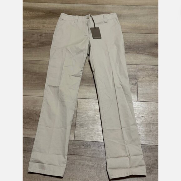 NWT Tommy Bahama Sail Away Twill Boyfriend Pants Size 0 Khaki Tan - Picture 1 of 12